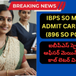 IBPS SO Mains Admit Card Call Letter 2024
